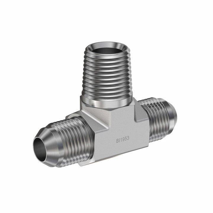 M JIC to M NPT Male Branch Tee Hydraulic Adapter (2601)
