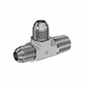 M JIC to M NPT Male Run Tee Hydraulic Adapter (2605)