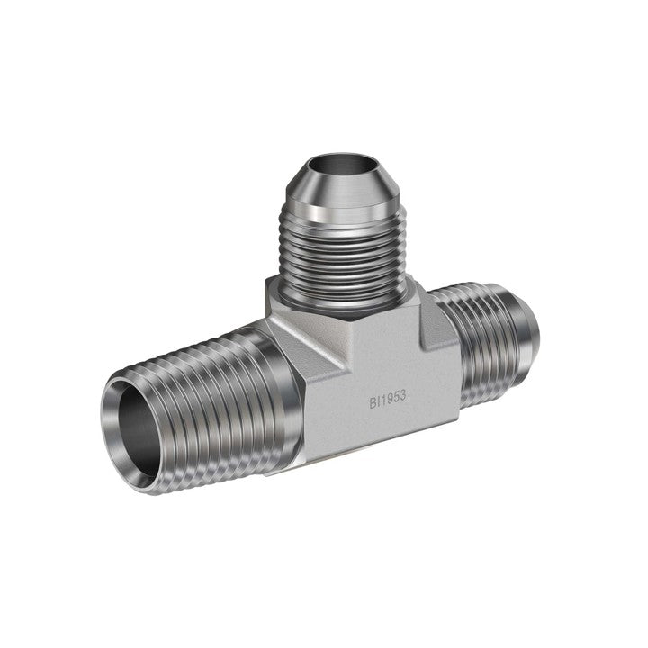 M JIC to M NPT Male Run Tee Hydraulic Adapter (2605)