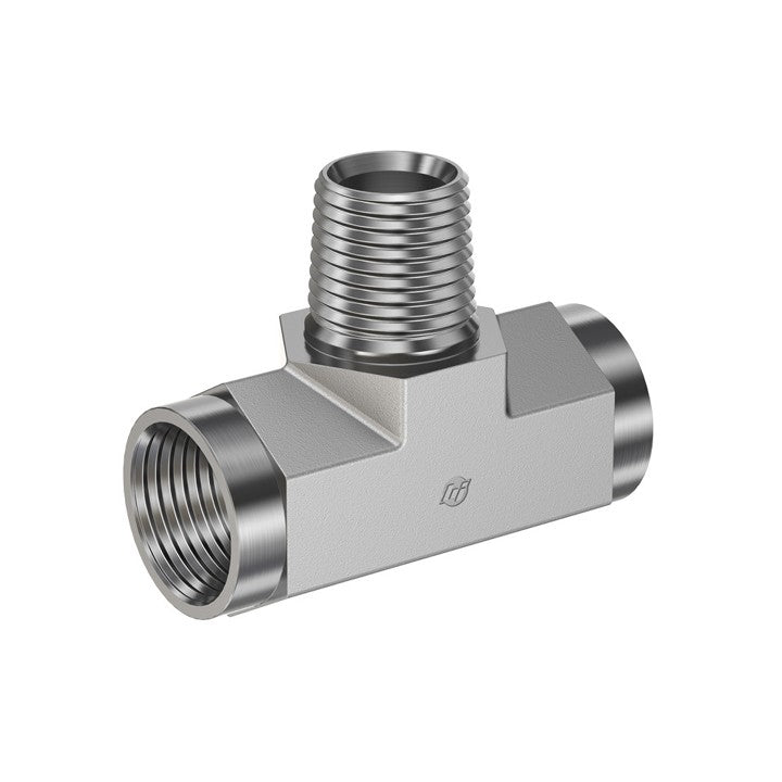 F NPT to M NPT Male Branch Tee Hydraulic Adapter (5604)